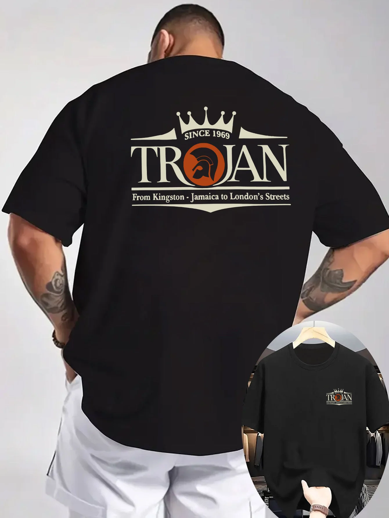 Vintage Greek Warrior Trojan Spartan Helmet Graphic T-Shirt 100% Cotton O-Neck Short Sleeve Summer Casual Mens T-shirt