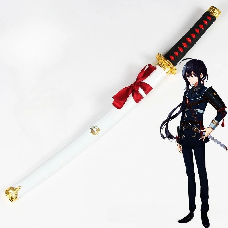 78cm/30.71in Cosplay Sword Catfish Tail Fujiro Wooden With Sheath Anime Peripherals Model Props Medieval Collectible Crafts Toy