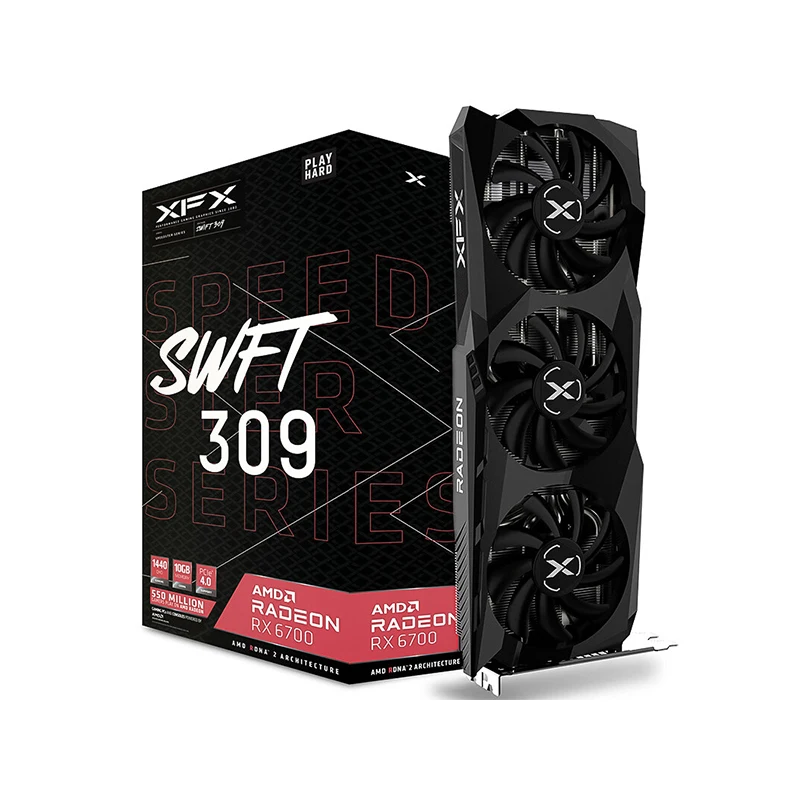 NEW XFX RADEON RX 6700 10G Video Card For AMD RX6700 10GB 6000 Desktop Graphics Cards GDDR6 16000MHz 2425MHz Mining PC GPU