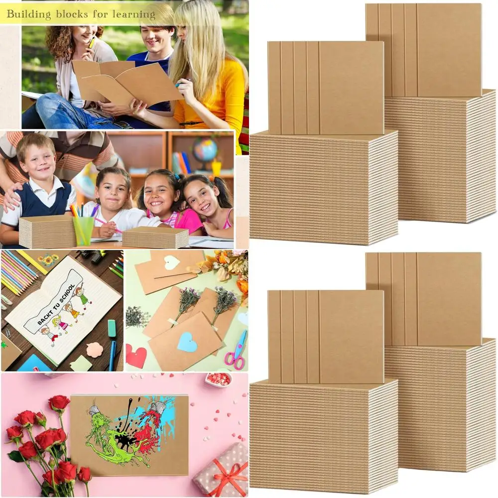 

Набор из 100 тетрадей формата А5/А6 в линейку для путешествий, дневников, заметок или школьных принадлежностей