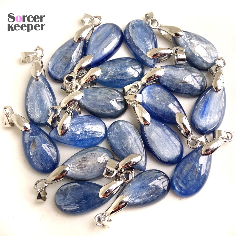 1Pcs Genuine Natural Kyanite Gems Stone Fashion Ladies Crystal Pendant for DIY Making Charm Necklace Jewelry Accessories BO672