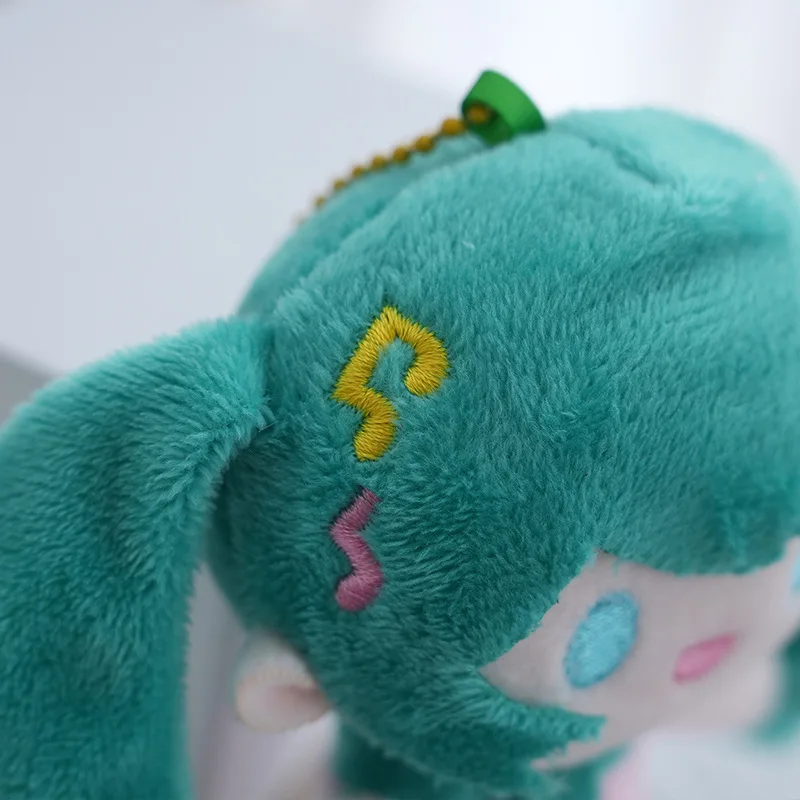 Cute Moe Hatsune Miku Plush Toy Doll Keychain Bag Charm Cartoon Figure Anime Character Hanging Ornament Soft Stuffed Animal