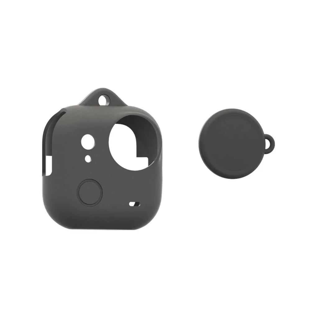 Soft Silicone Protective Case With Lens Cover For Insta360 Go Ultra White Lightweight Shell Integrated Lens Cover