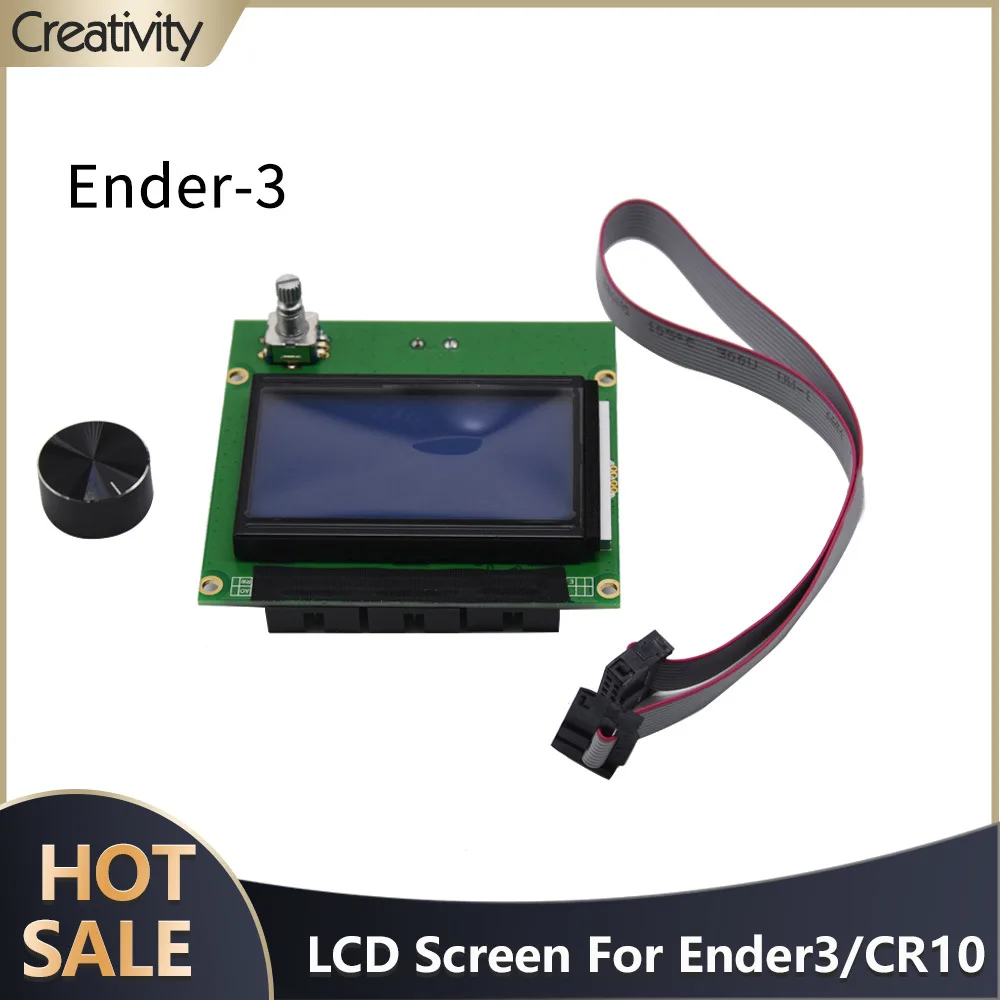 12864 LCD Screen Controller RAMPS 1.4 Display Blue Screen+Cable For CREALITY 3D Ender 3 CR-10 CR-10S 3D Printer Parts