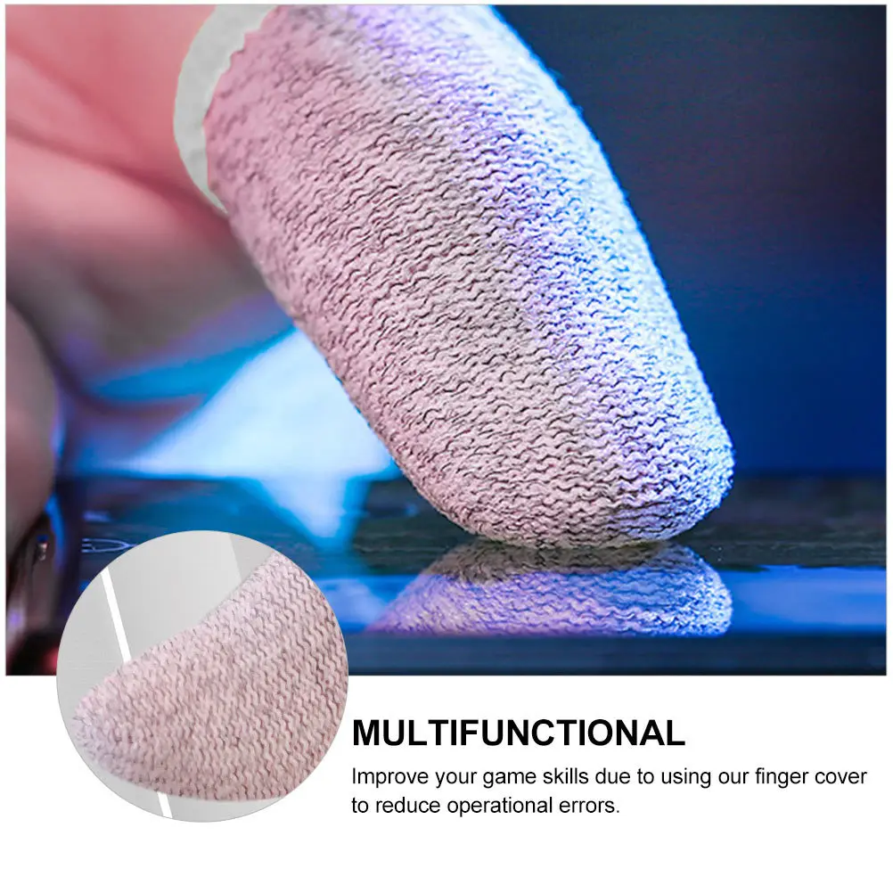 

13Pairs Carbon Fiber Phone Game Thumb Sleeves Portable Sweat-Resistant Finger Protectors for Enhanced Gaming Accuracy and