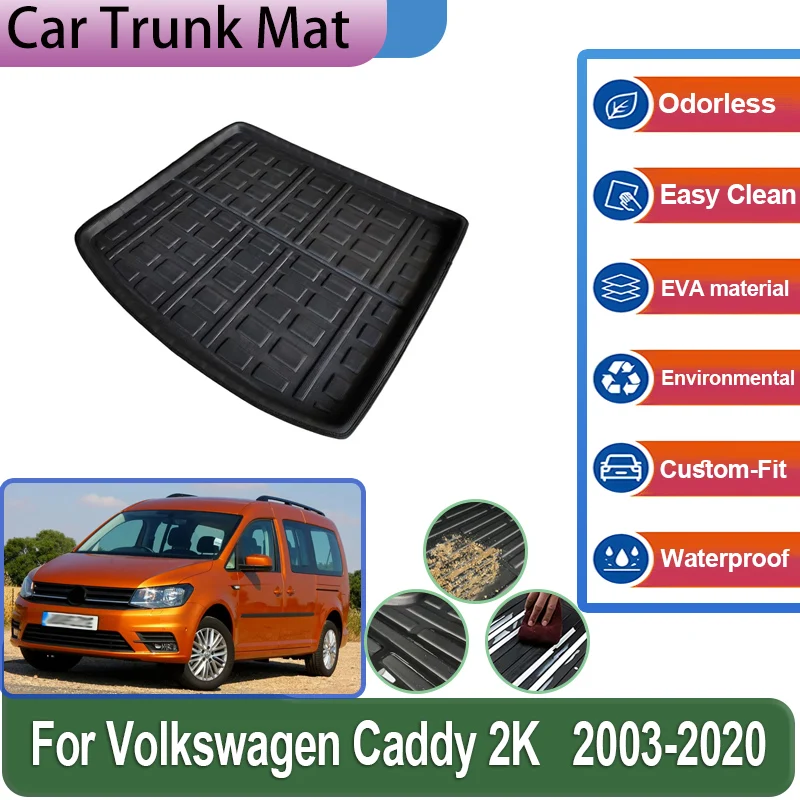 

Для VW Volkswagen Caddy MK3 Аксессуары 2003 ~ 2020 2006 2007 2019 2015 Автомобильные задние коврики в багажник Материал EVA Легко чистящиеся аксессуары