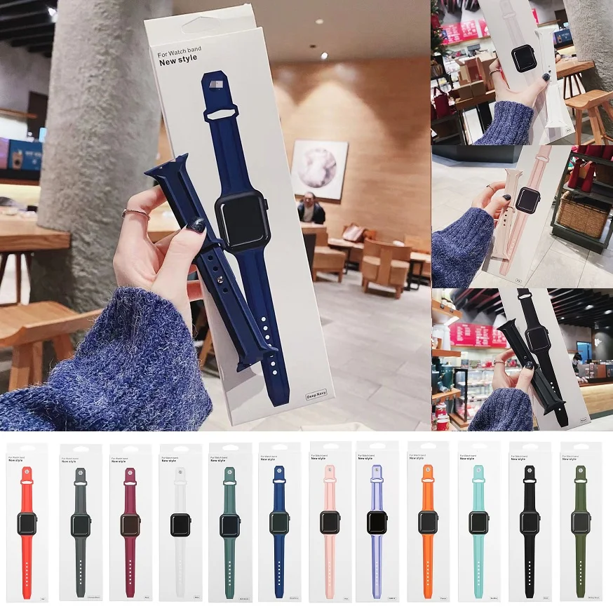 New King Kong Soft Silicone Strap for Apple Watch Series 7/ 6/SE/5/4/3/2/1 (41mm 45mm 38mm 40mm ) apple watch band