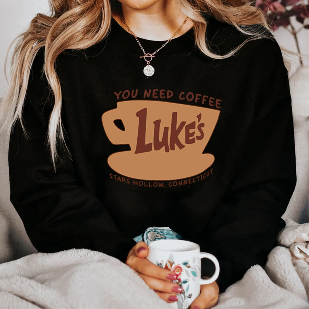 Sweat-shirt étoiles creuses Lukes chemise café rétro Luke's Diner chemise émission de télévision pull étoiles creux pull sweat Fans cadeau