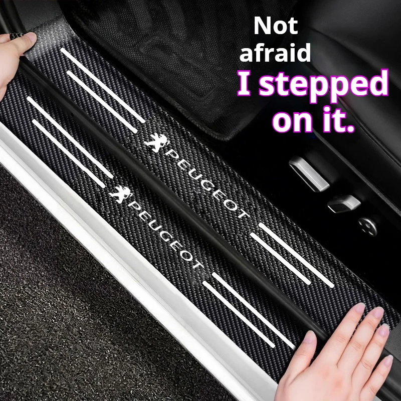 

Car door sill anti-stepping and kicking tailgate anti-collision protective sticker is suitable for Peugeot 208 3008 308 2008 207