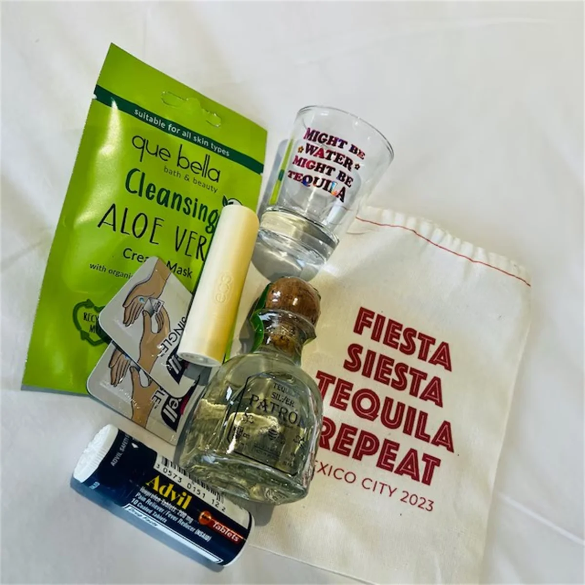 20 PCS Fiesta Siesta Tequila Repeat - Bachelorette Party - Hangover Kit Bags - Hangover Recovery Kit - Custom Gift - Mexico Surv