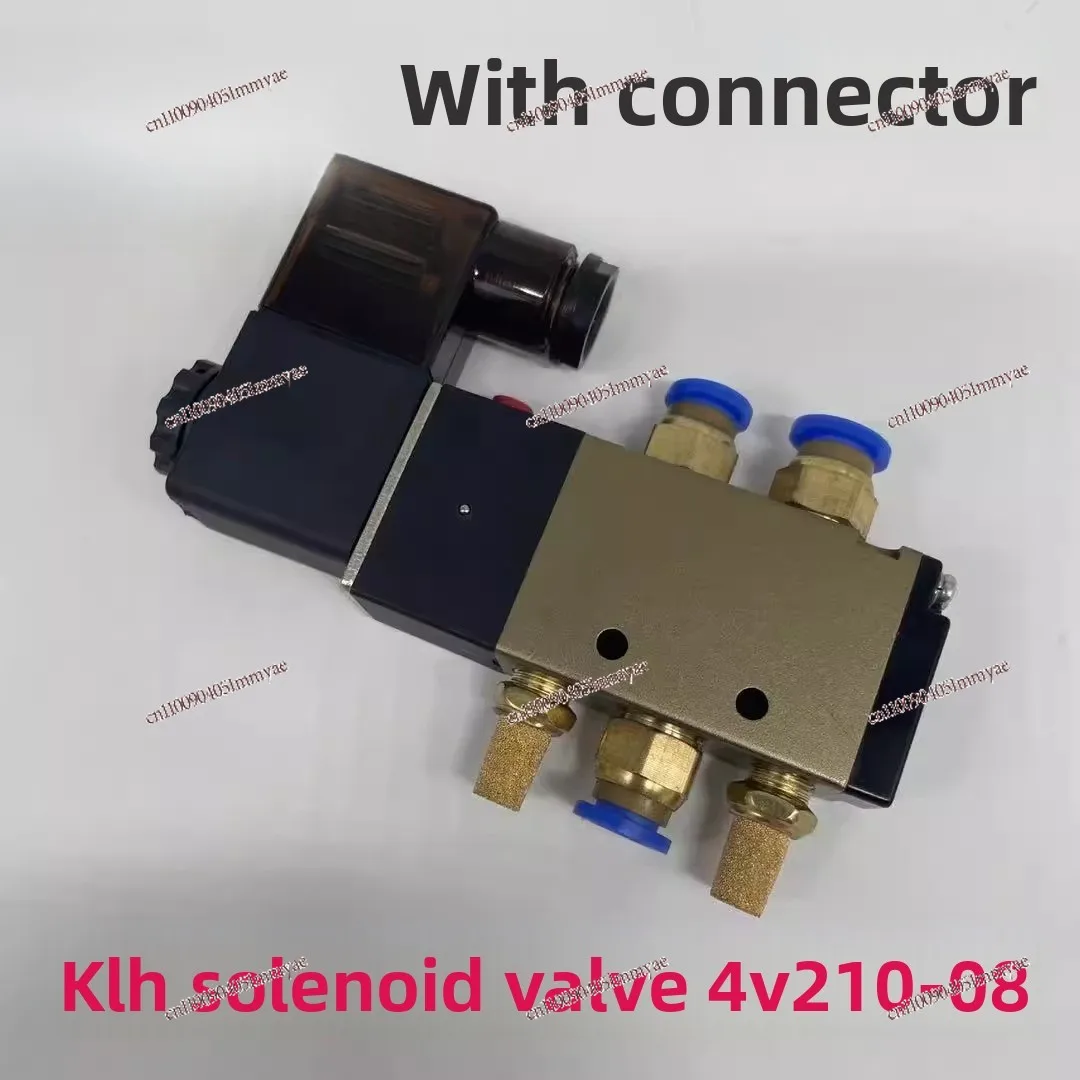 KLH 4V210-08 تحكم إلكتروني واحد اثنين موقف خمسة طريقة هوائي الملف اللولبي صمام اتجاهي صمام 220 فولت 24 فولت