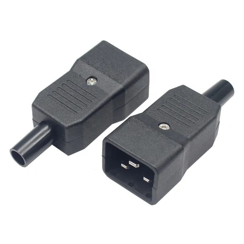 IEC320 C20 JA2263 PDU/UPS Socket 16A/20A/250V AC Standard Electrical Power Cable Cord Connector Female to Male Plug Adapter