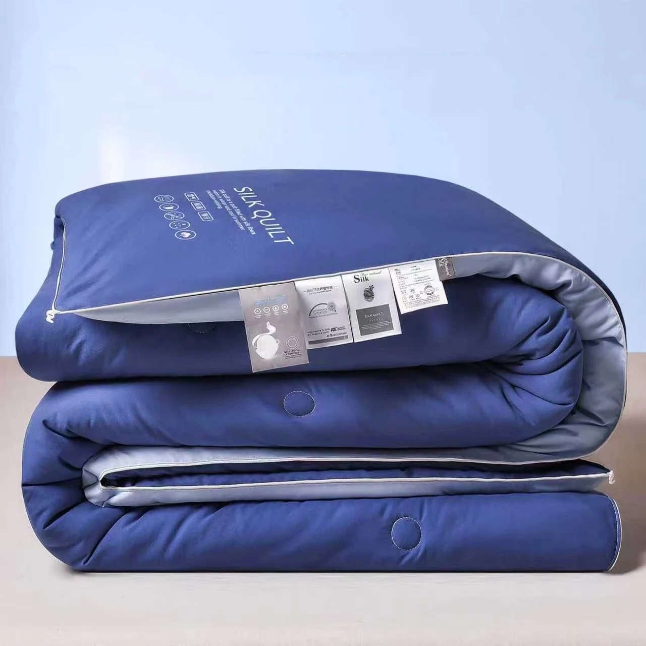 

100% натуральное шелковое одеяло Twin Queen King Size, летнее одеяло из чистого хлопка, зимнее толстое одеяло, односпальное двуспальное одеяло