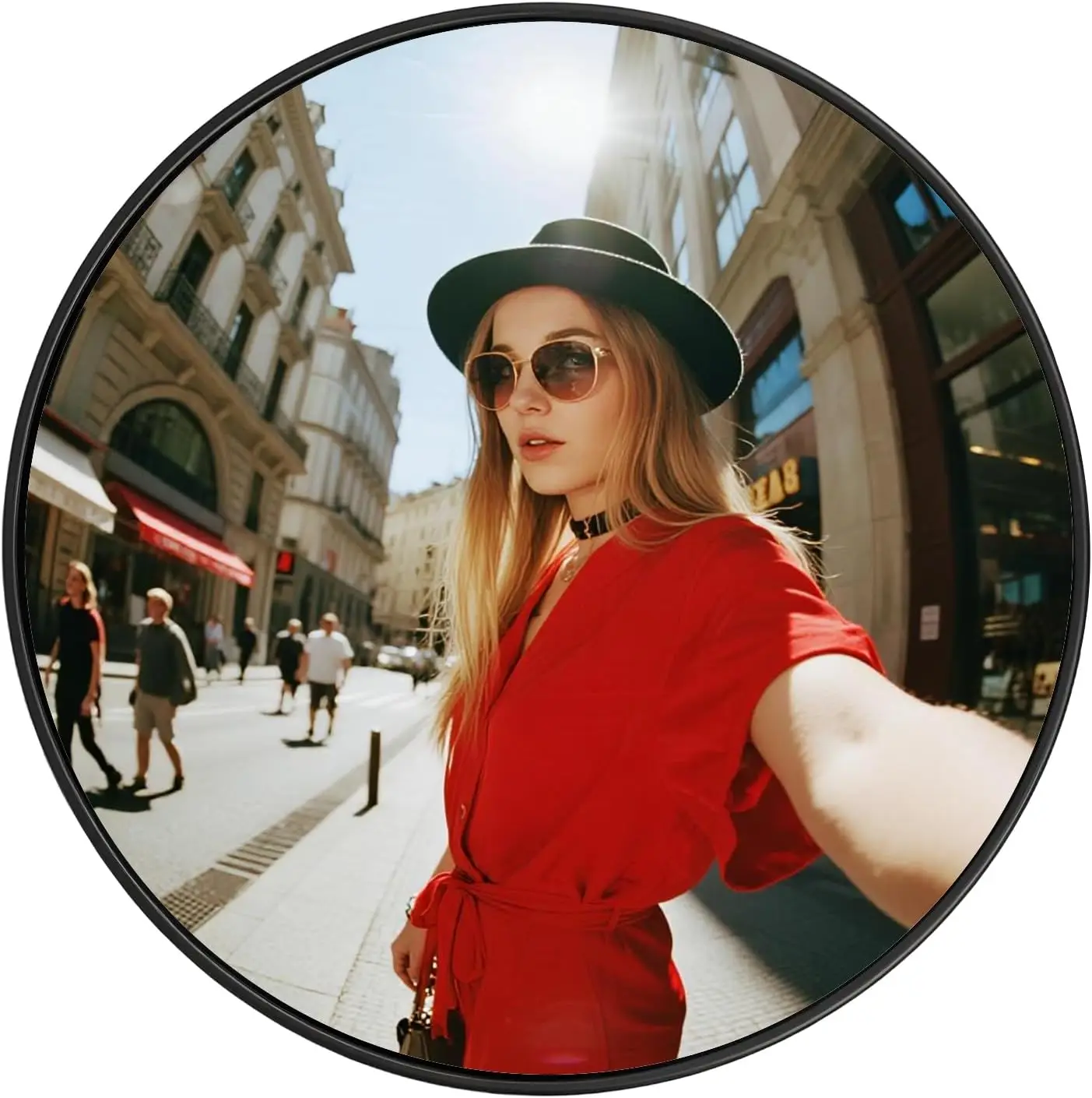 

12-дюймовое широкоугольное выпуклое зеркало, безопасное дорожное зеркало для ПК, настенное изогнутое угловое зеркало для подъездной дороги, парковка