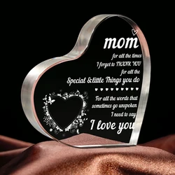 1 Pcs transparent gift Presents From Daughter son for my best Dad heart Gift For my father home bedroom Ornaments Birthday gift