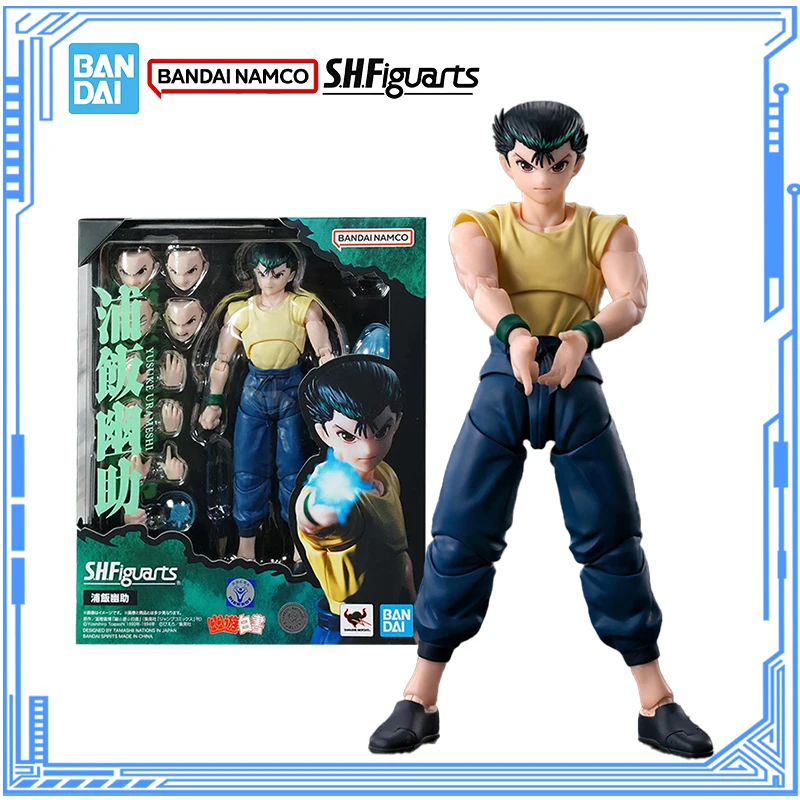 

Bandai Genuine YuYu Hakusho Model Kit Anime Figures SHF Yuusuke Urameshi Action Figure Collection Model Children's Toys Gifts
