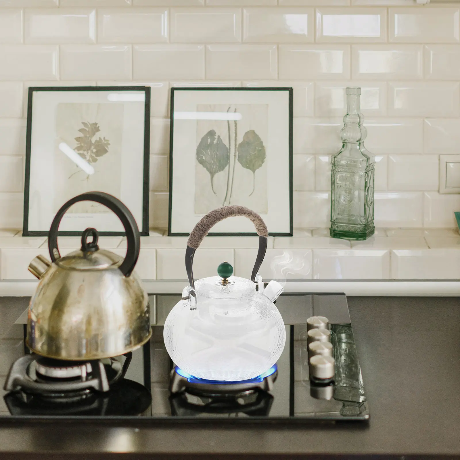 

Чайник в китайском стиле из прозрачного термостойкого стекла для зеленого чая и улуна, для дома, офиса, кемпинга