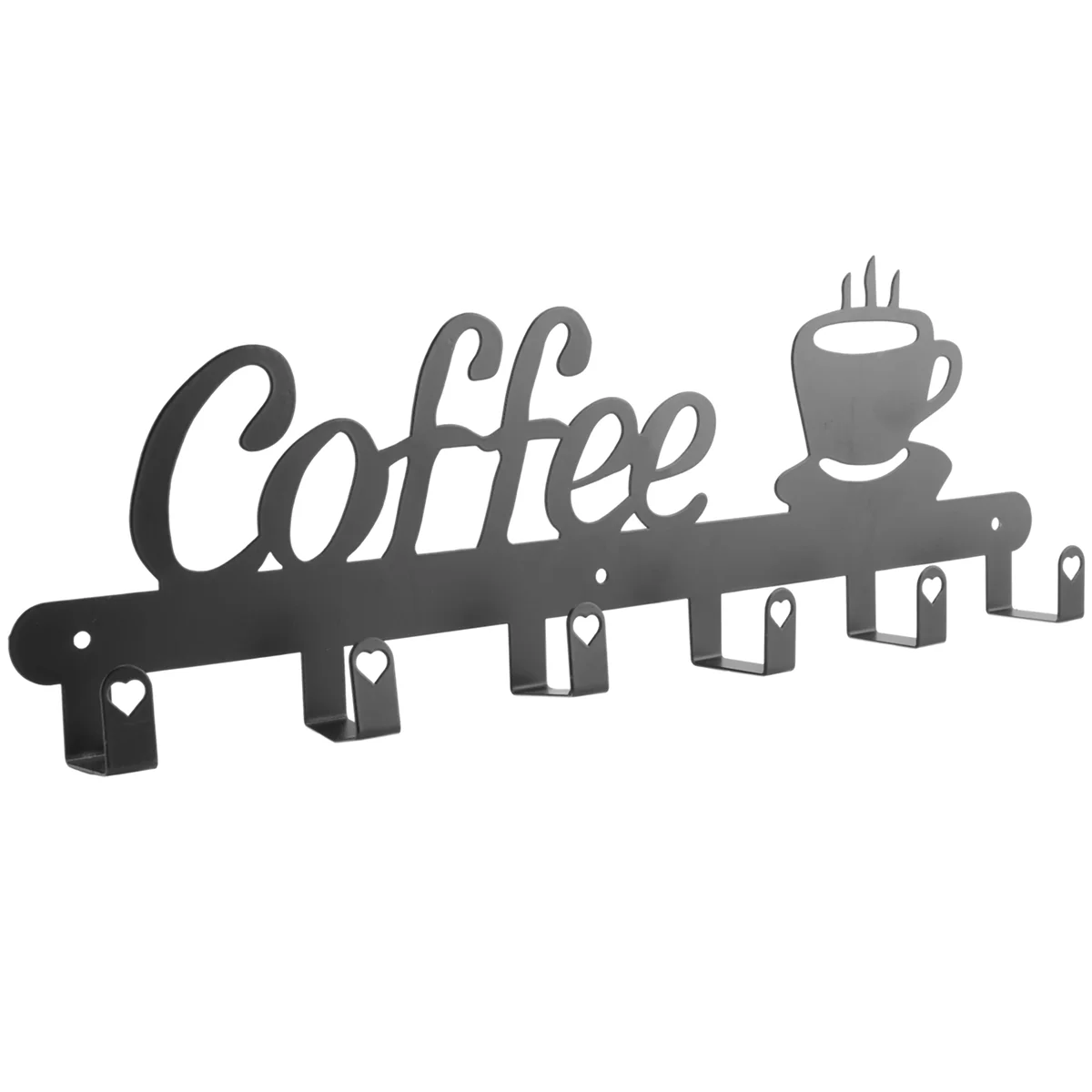 Coffee Mug Holder Wall Mounted,Coffee Bar Decor Sign,Coffee Cup Rack Holds,Coffee Sign Mug Hanger,Coffee Mug Rack