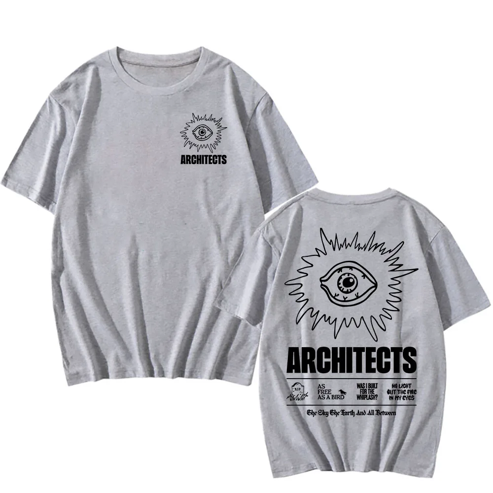 العين بين المحملة المعماريين الثقيلة العقلية الفرقة تي شيرت القطن عادية فضفاض الذكور بلايز الجرونج للجنسين الشارع الشهير الرجال الملابس #4