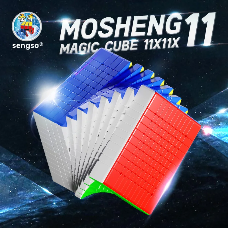 SENGSO 11x11x11 Cube Speed Cube Puzzle - Professional High-Order Cube, Smooth Anti-Pop Design for Competition Educational Toy