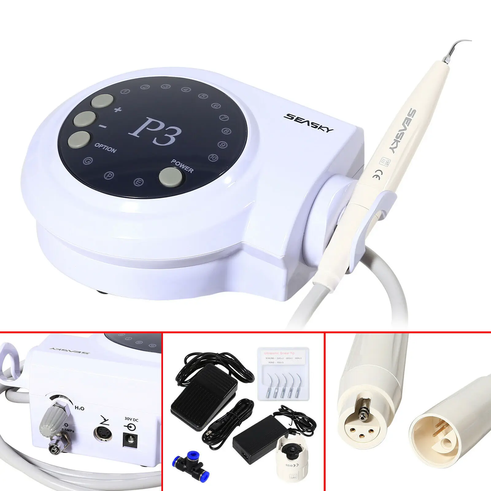 Dental Ultrasonic Perio Scaler Unit P3 With Tips & Handpiece for Satelec DTE Tube