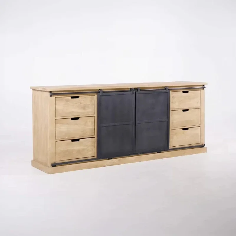 

Industrial style sideboards Solid wood and metal household wood cabinets