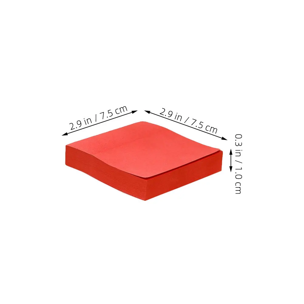 8 almofadas quadradas pegajosas notas adesivas cor brilhante almofadas de memorando estudo essencial escritório escola material de mesa 100 folhas a granel