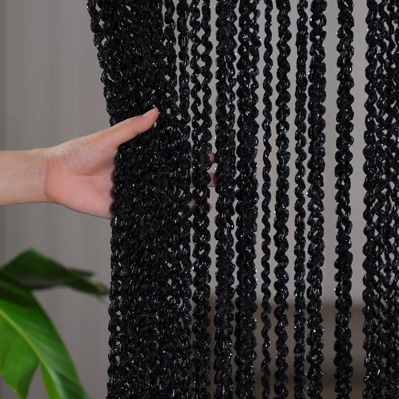 Tassel thread string curtain door curtain for bedroom bathroom kitchen DIY fringe drapery living room divider valance for salon