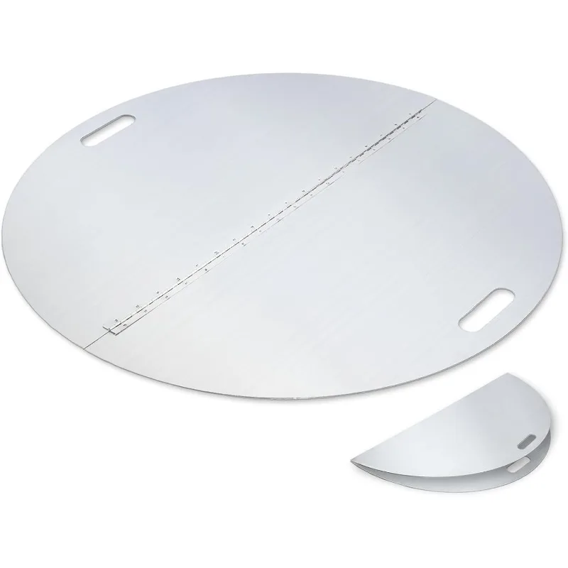 

40-дюймовое складное кольцо для костра из нержавеющей стали, край крышки кольца для костра, встроенная конструкция ручки