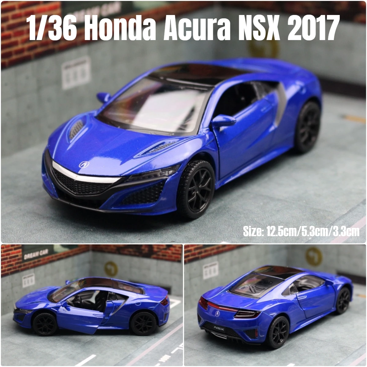 1/36 Honda Acura NSX Toy Car Model For Children RMZ CiTY 3'' Super
