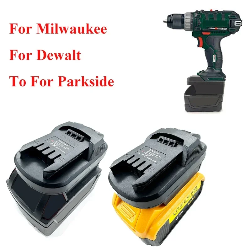 Convertidor adaptador de herramientas Parkside Lidl, Compatible con Milwaukee/Dewalt a Parkside, convertidor de batería no incluye batería