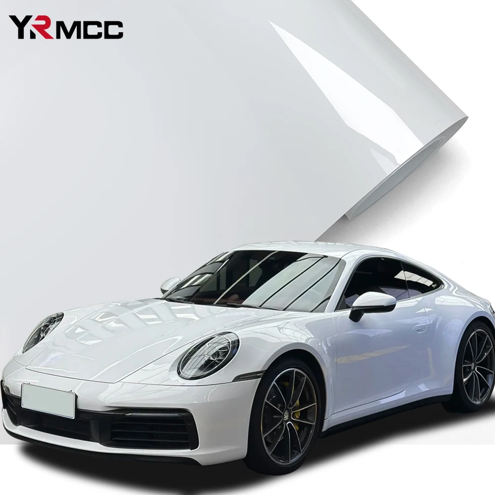 

Виниловая пленка для автомобиля из ПЭТ, высокоглянцевые белые автомобильные наклейки, водонепроницаемая защитная пленка, клейкая виниловая пленка для предотвращения столкновений для автомобильных аксессуаров