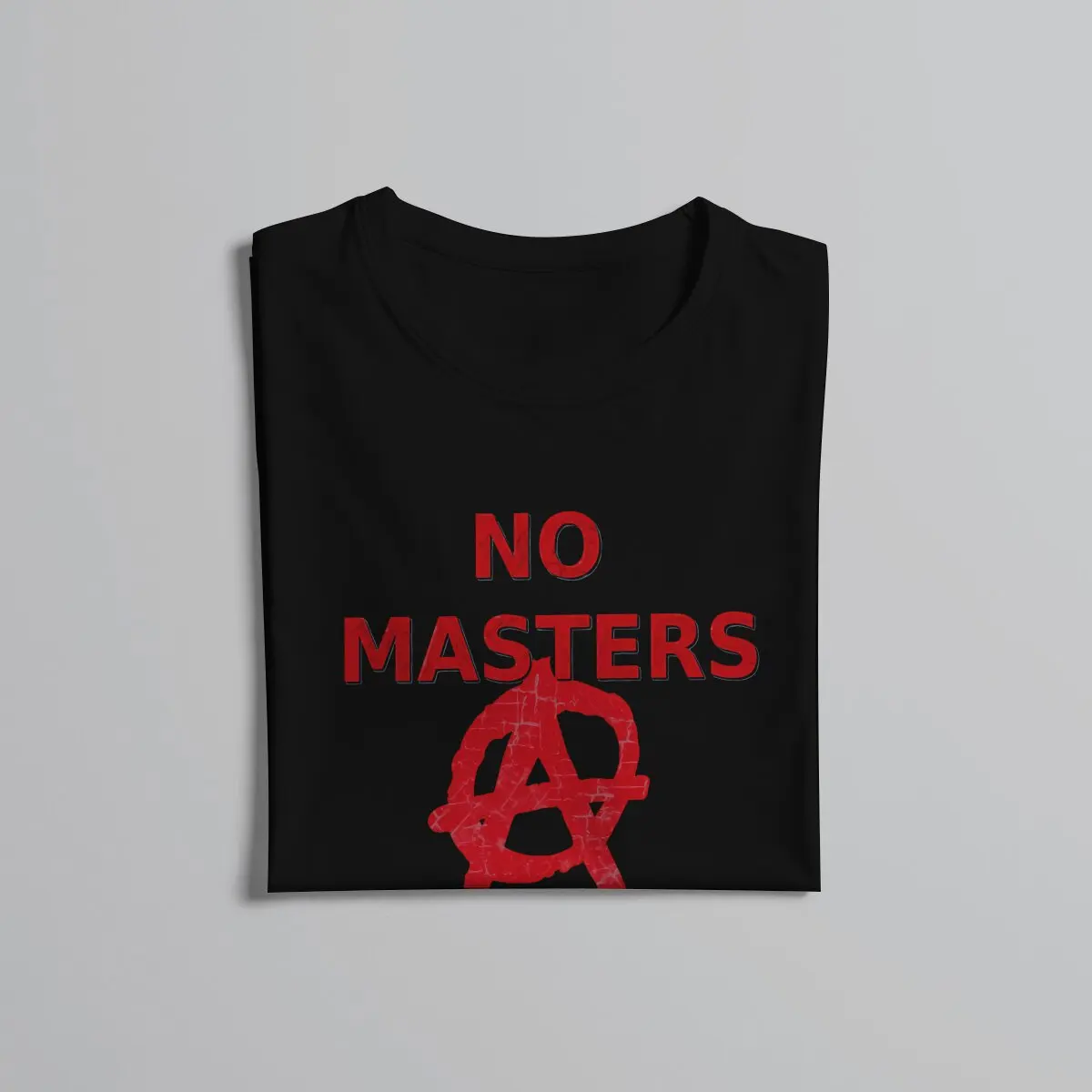 Anarchy Anarchist Symbols No Masters No Slaves T Shirt Graphic Men Tees Summer Clothing Polyester Crewneck TShirt