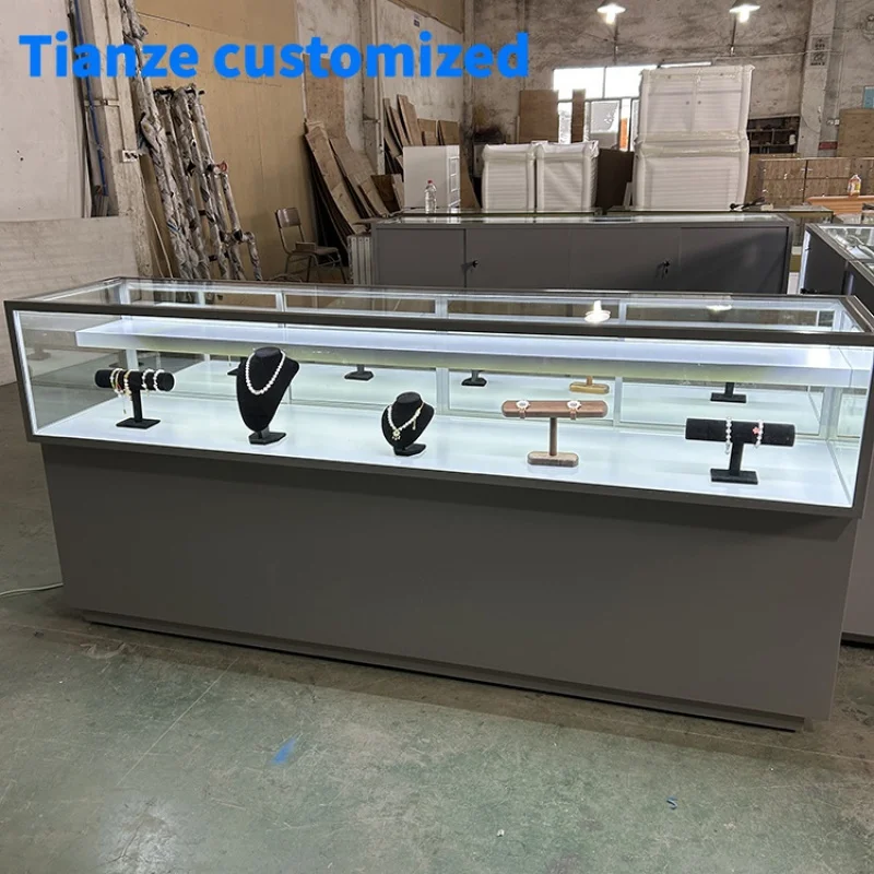 

[Customized]Jewellery Display Cabinet Jewelry Store Display Showcases Glass Display Counter