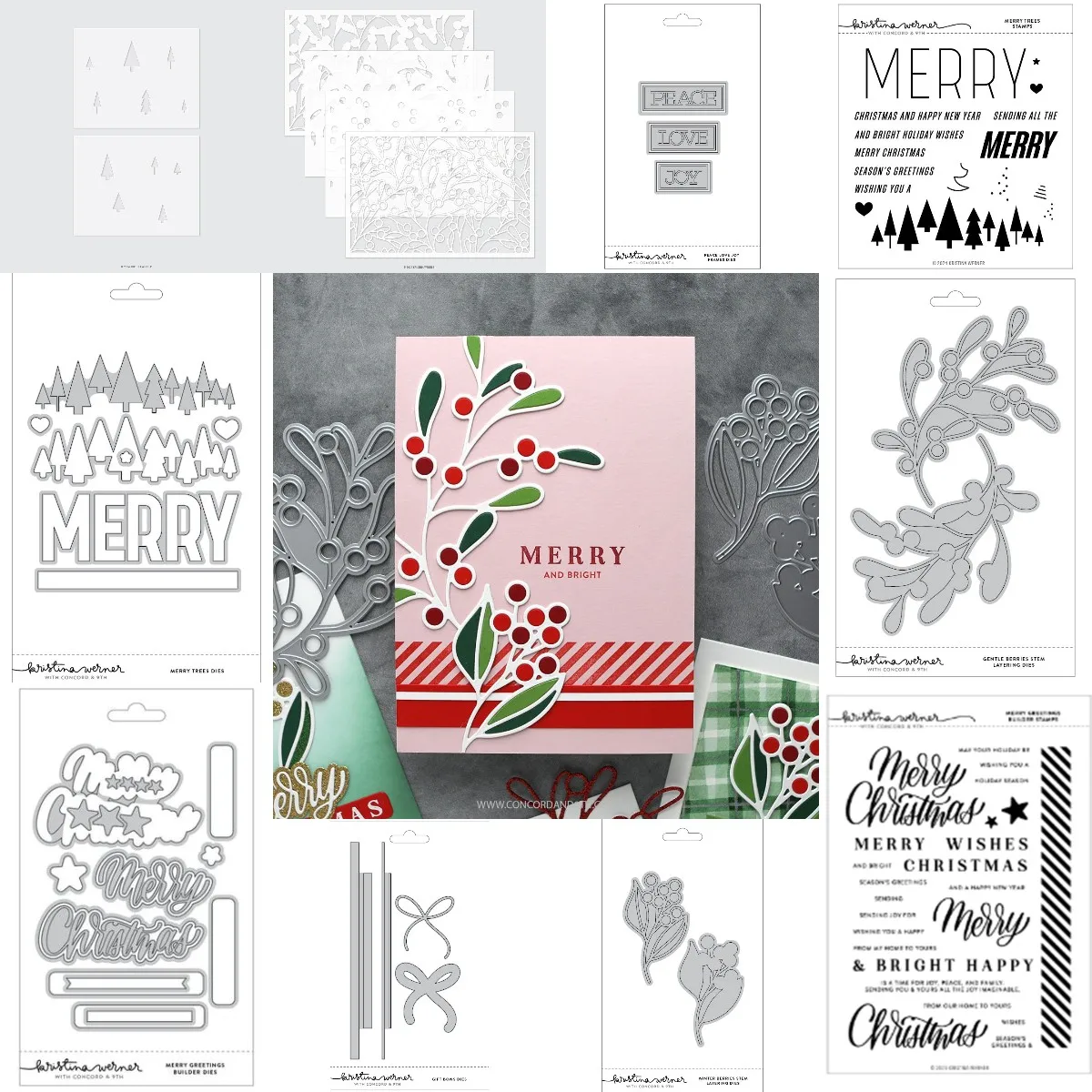 Merry Greetings Builder 2024 New September Metal Cutting Dies Stamps Stencil Scrapbook Embossed Paper Card Album Craft Template