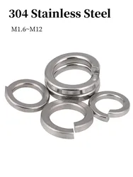 A2 304 Stainless Steel Split Spring Lock Washer locking Elastic Gasket M1.6 M2 M2.5 M3 M4 M5 M6 M8 M10 M12 GB93