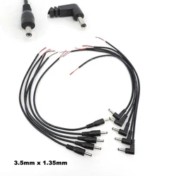 0.3m 2 pin core DC MALE 3.5mm x 1.35mm STRAIGHT right angle 3.5 power supply connector cable Plug Cord Tinned Ends DIY repair B4
