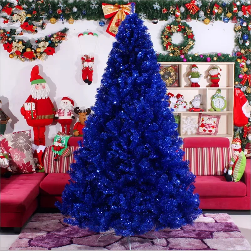 

Teellook new blue PVC Christmas tree 1.2m / 5.0m Christmas New Year shopping mall hotel party layout