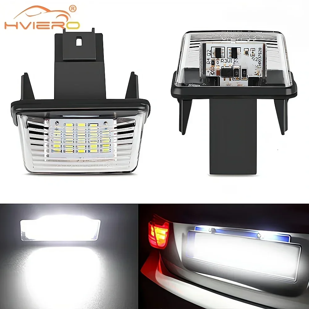 

2PCS Auto LED License Plate Lamp Waterproof Drl Reverse Led Car Parking Daylight Universal 306 406 407 Peugeot Citroen C3 C4 C5