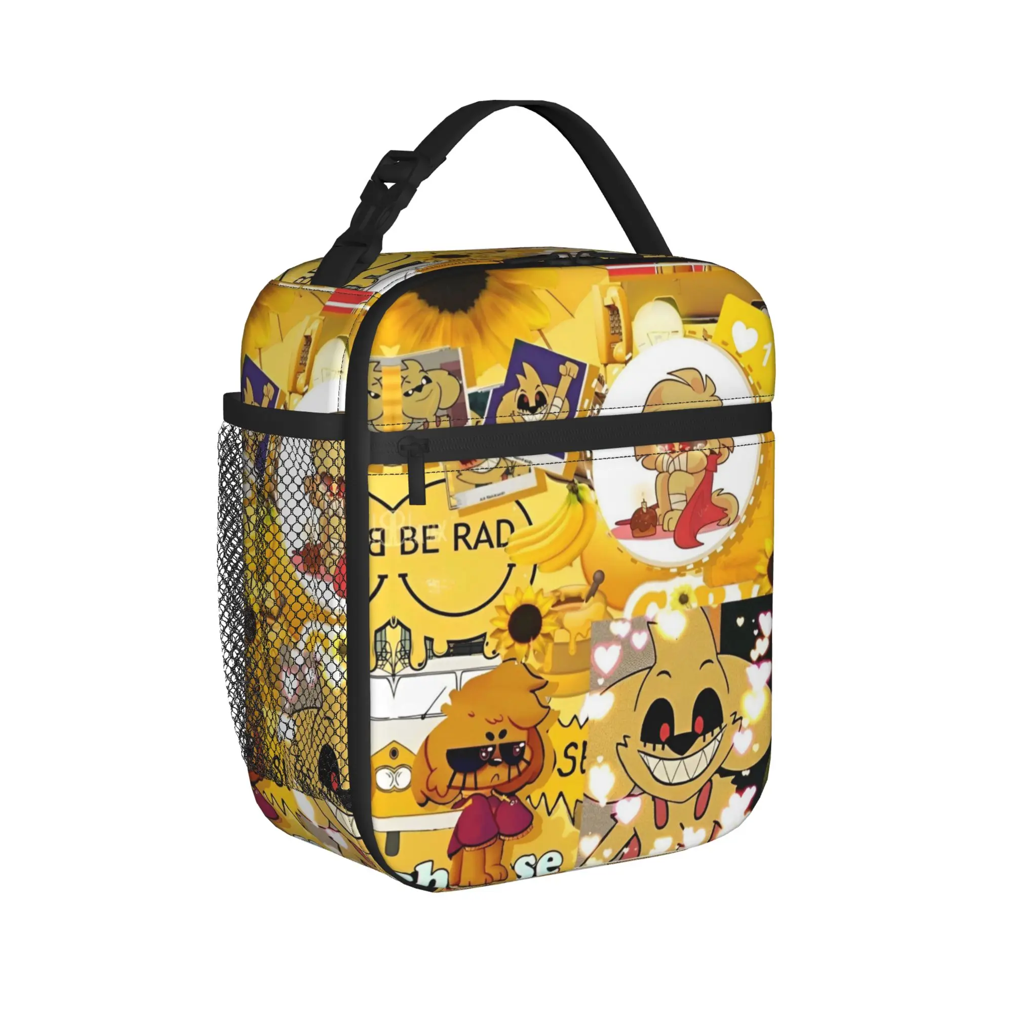 Mikecracks Collage Insulated Lunch Bags High Capacity Cartoon Meal Container Cooler Bag Tote Lunch Box Beach  Travel Men Women