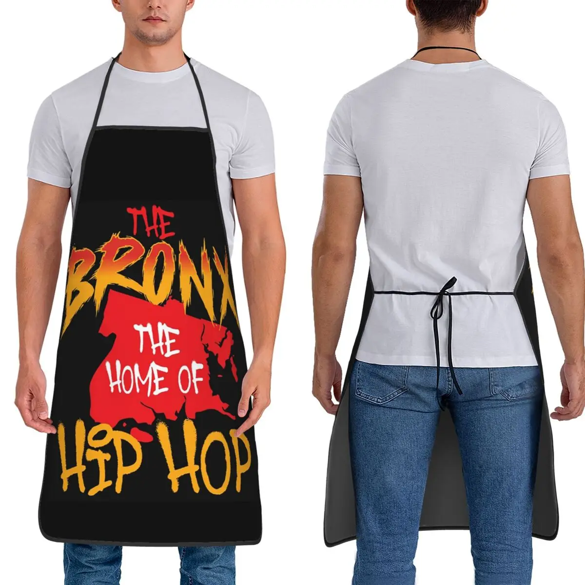 

The Bronx The Home Of Hip Hop - Фартук от шеф-повара 80-х, 90-х годов, кулинария, выпечка, нагрудник, кухонный фартук для уборки для женщин и мужчин
