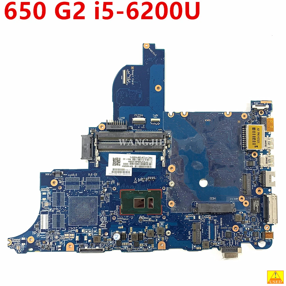 

Материнская плата для ноутбука HP ProBook 650 G2 840715-001 840715-501 840715-601 6050A2723701 i5-6200U CPU 100% рабочий