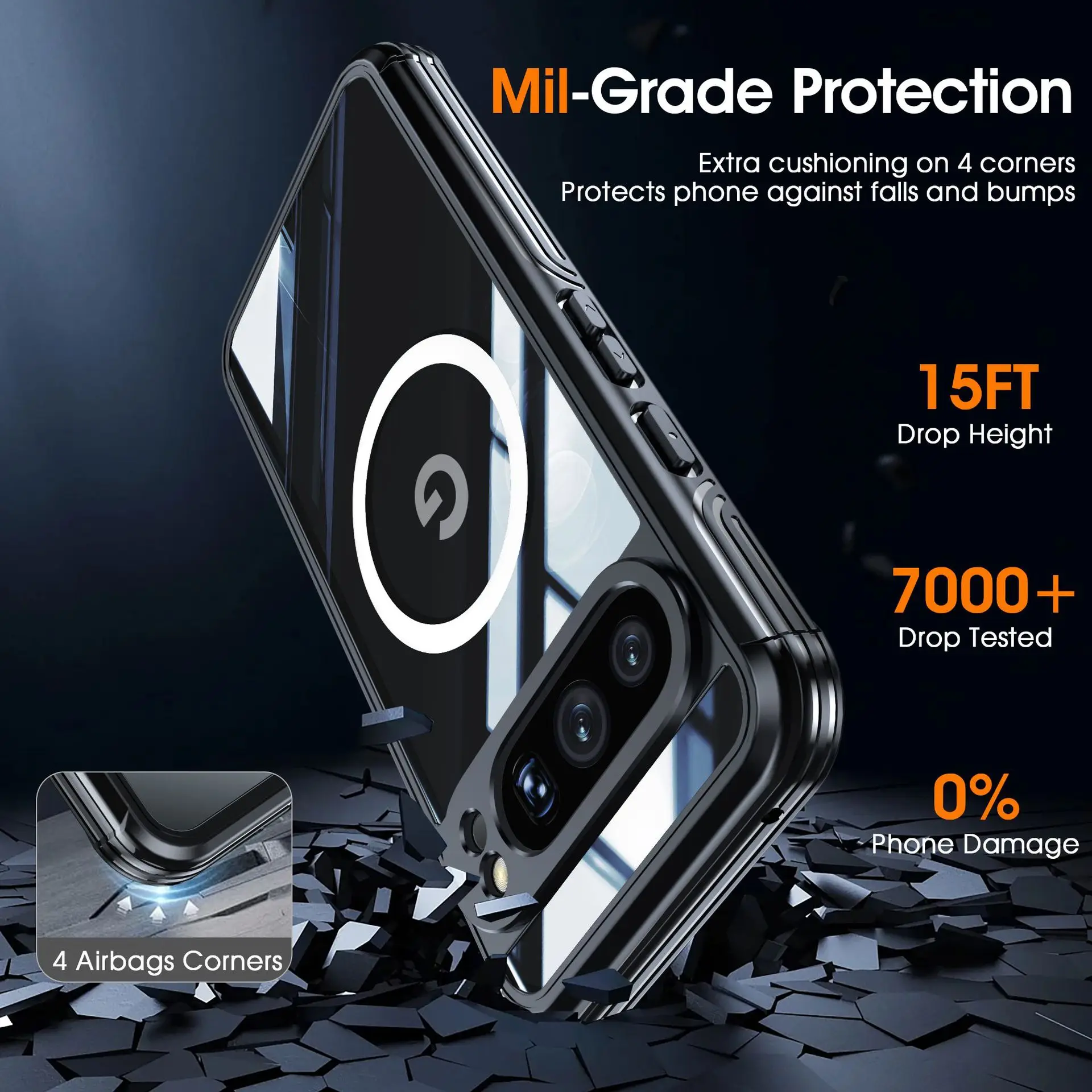 Suitable for Google Pixel 9/8 Pro XL Phone Case Three Proof Sealing Anti Drop Dustproof Phone Case All Inclusive