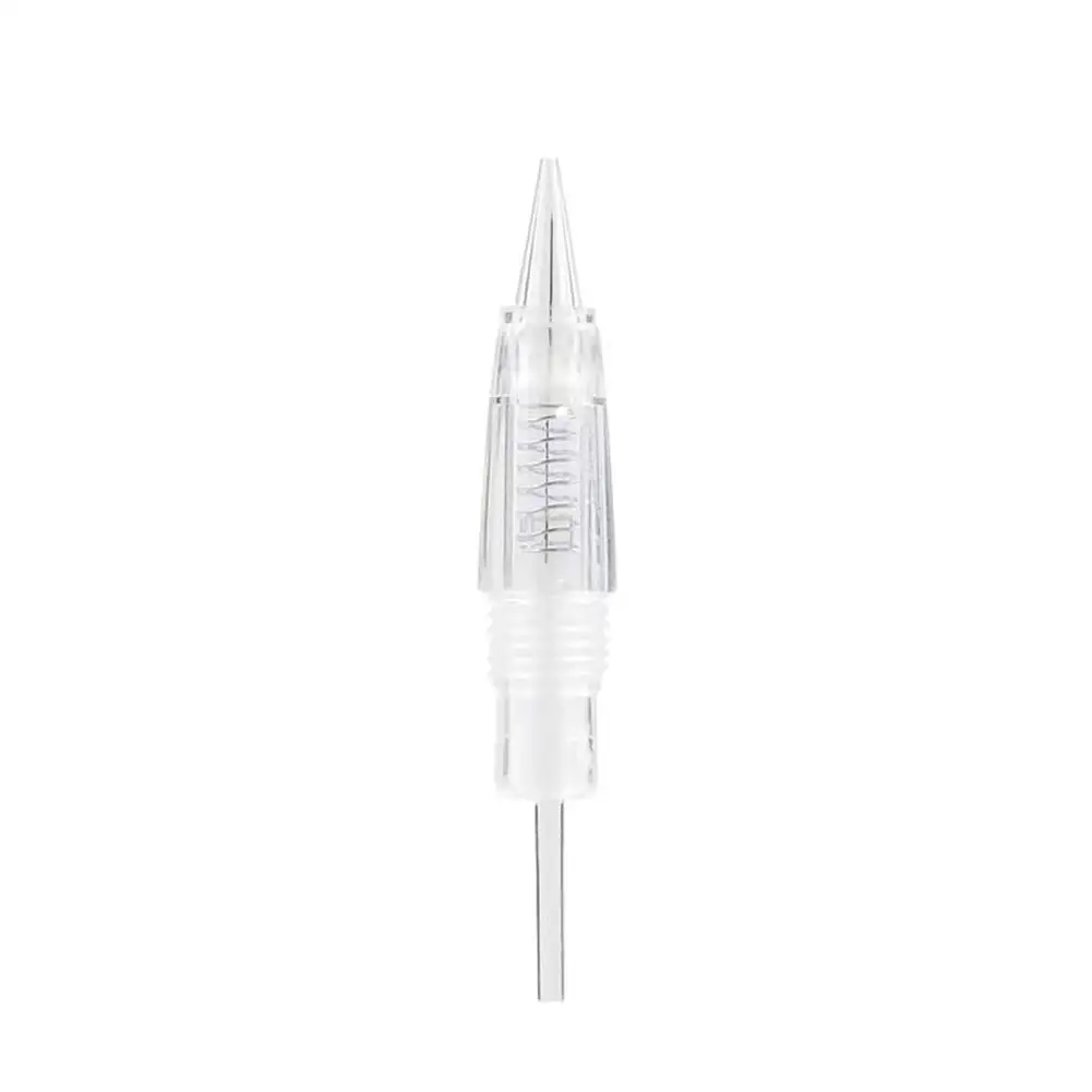 

10PCS 1RL Permanent Makeup Tattoo Needle Cartridges for Eyebrow Machine, Clear Design