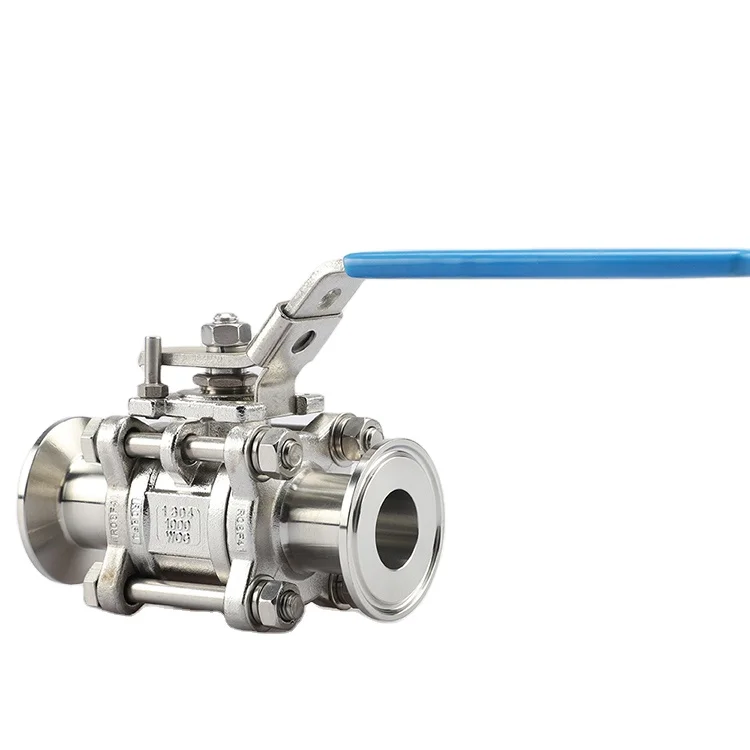 

Food Grade Sanitary Manual Tri Clamp 3pc Stainless Steel Ball Valve Wholesale Price
