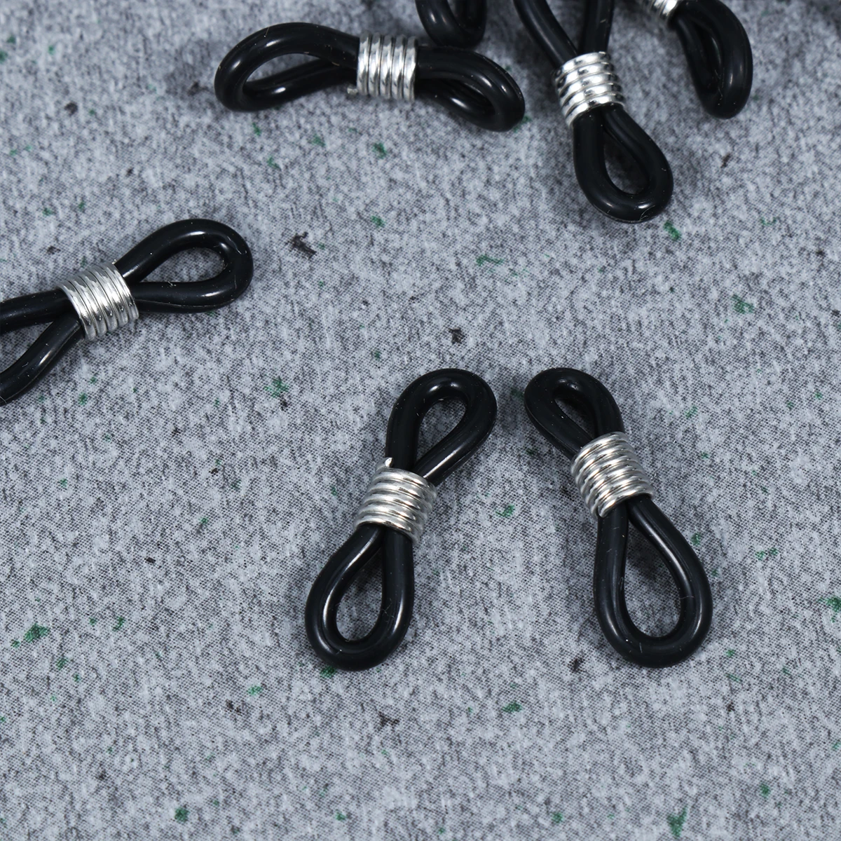 

100 Pcs Glasses Chain Silicone Buckle Connector Eyeglass Ends Hanging Bracket Adjustable Rope Fittings Ring for Accessories DIY
