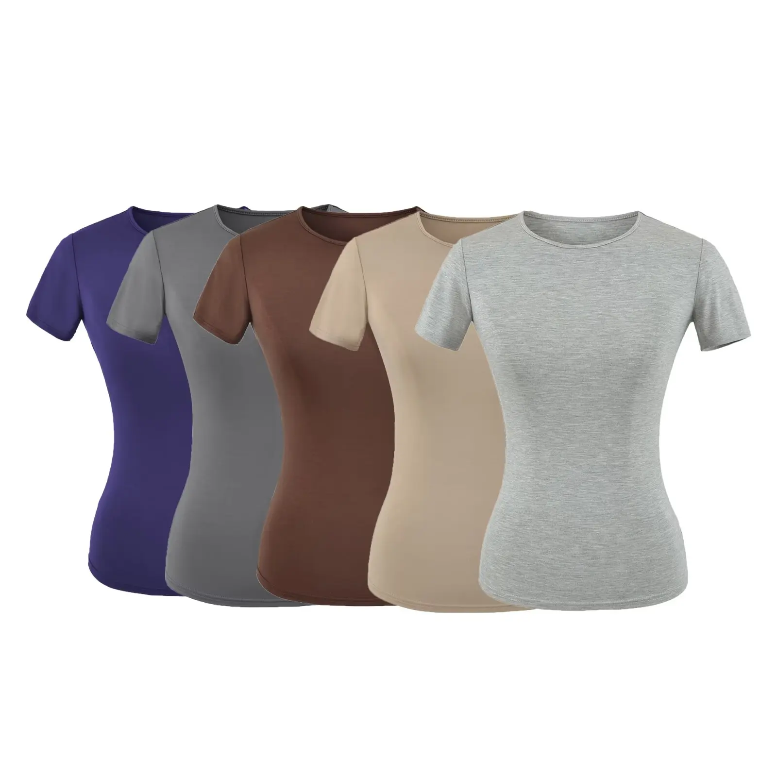 American Style Spicy Girl Basic round Neck Thin Short Sleeve T-Shirt Casual Pure Desire Internet Famous Outerwear Inner Match