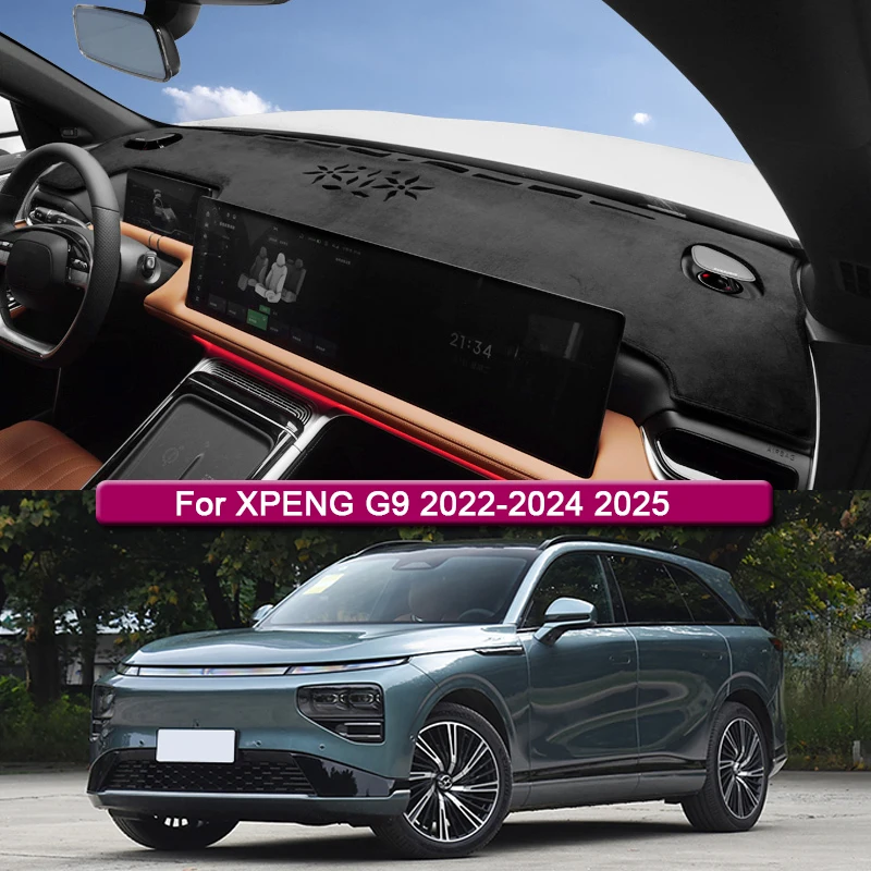 

Car Styling For XPENG G9 2022-2024 2025 Car Dashboard Protective Mat Shade Cushion Pad Rose Carpet Mat Cover Auto Accessories