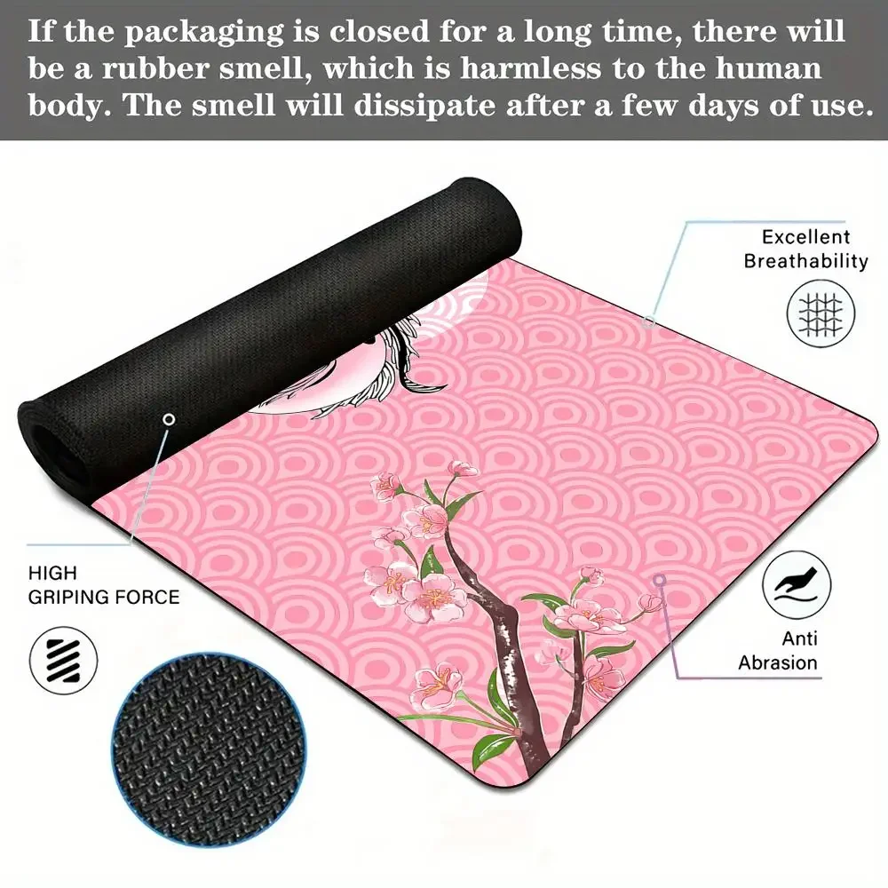 Ukiyo-e koi и вишневый коврик для мыши, настольный коврик, резиновый противоскользящий, прочные настольные аксессуары, подходящие для офиса и игр