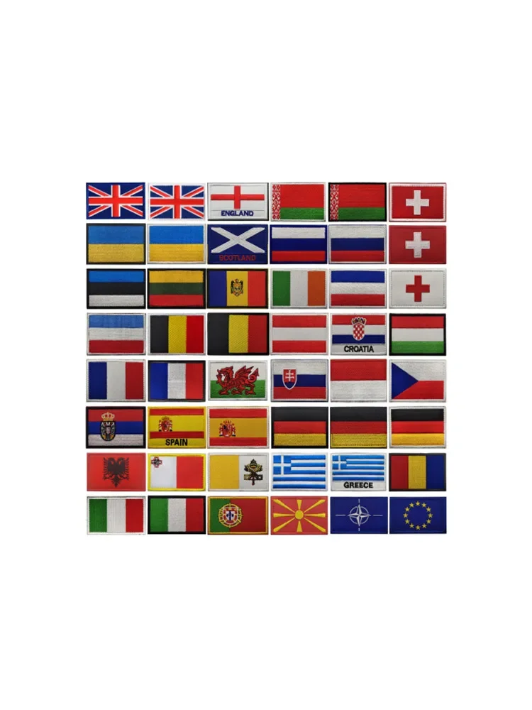 Rosja Hiszpania Niemcy Czech Republic Israel Flaga Magiczna naszywka Torba Odznaka Haft Naszywka Wojskowa Naszywki na plecak kamizelka kapelusz — zdjęcie 2